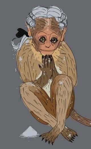 Liv's drawing of a powder monkey